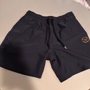 Virus Men's Navy Shorts with Gold Logo